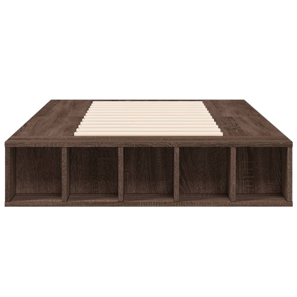 Cadre de lit sans matelas chêne marron 100x200 cm - XIOS