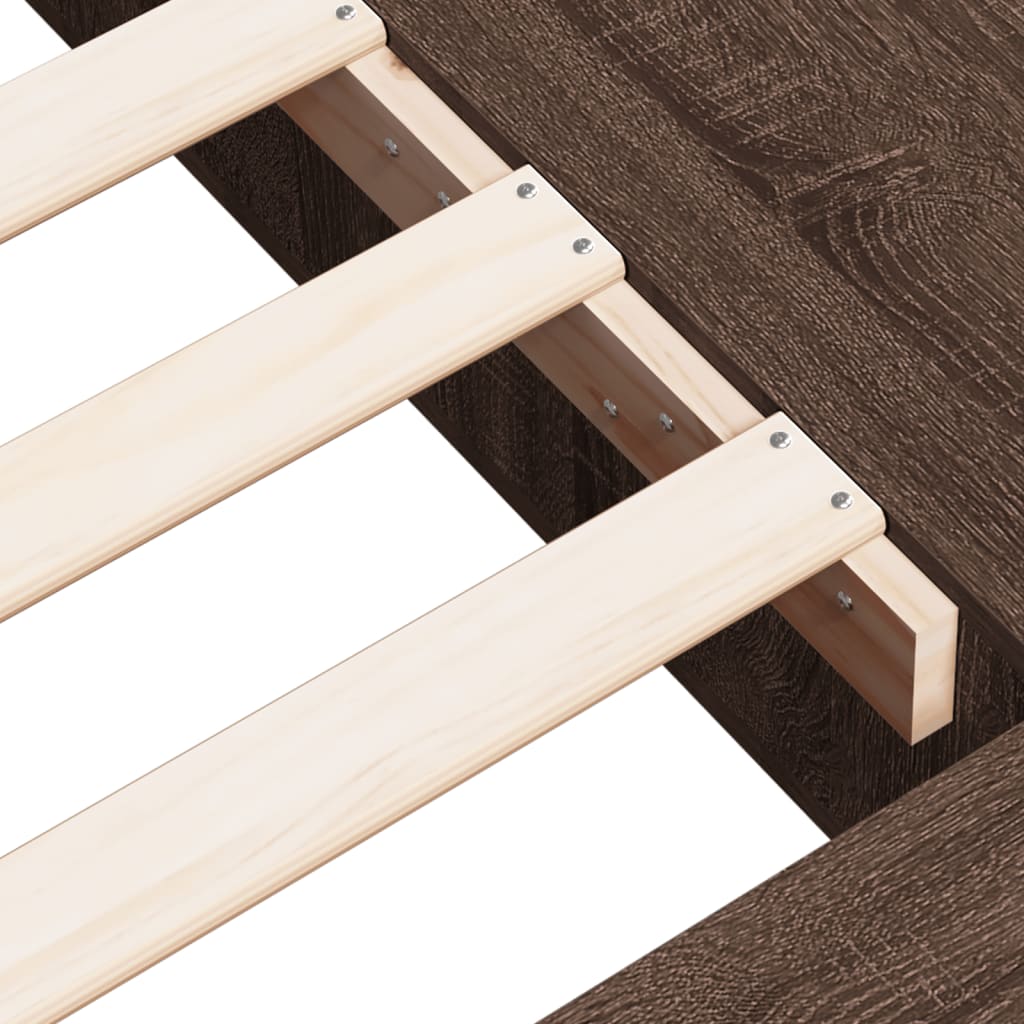 Cadre de lit sans matelas chêne marron 100x200 cm - XIOS