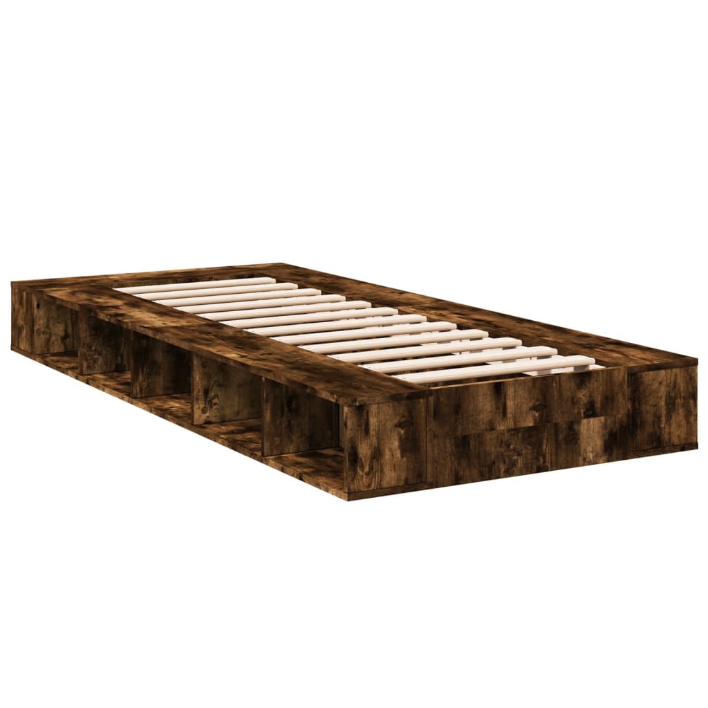 Cadre de lit sans matelas chêne fumé 90x200 cm - XIOS