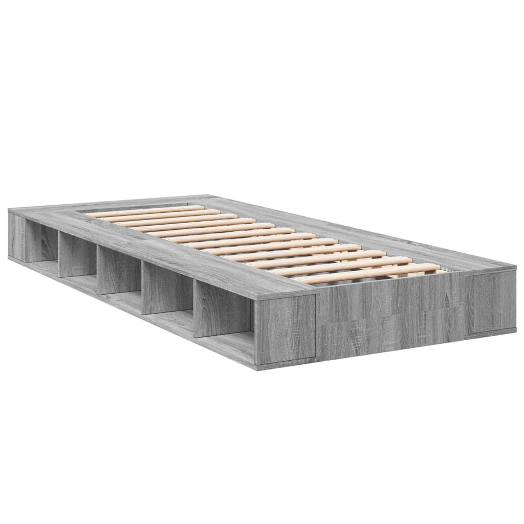 Cadre de lit sans matelas sonoma gris 90x200 cm - XIOS