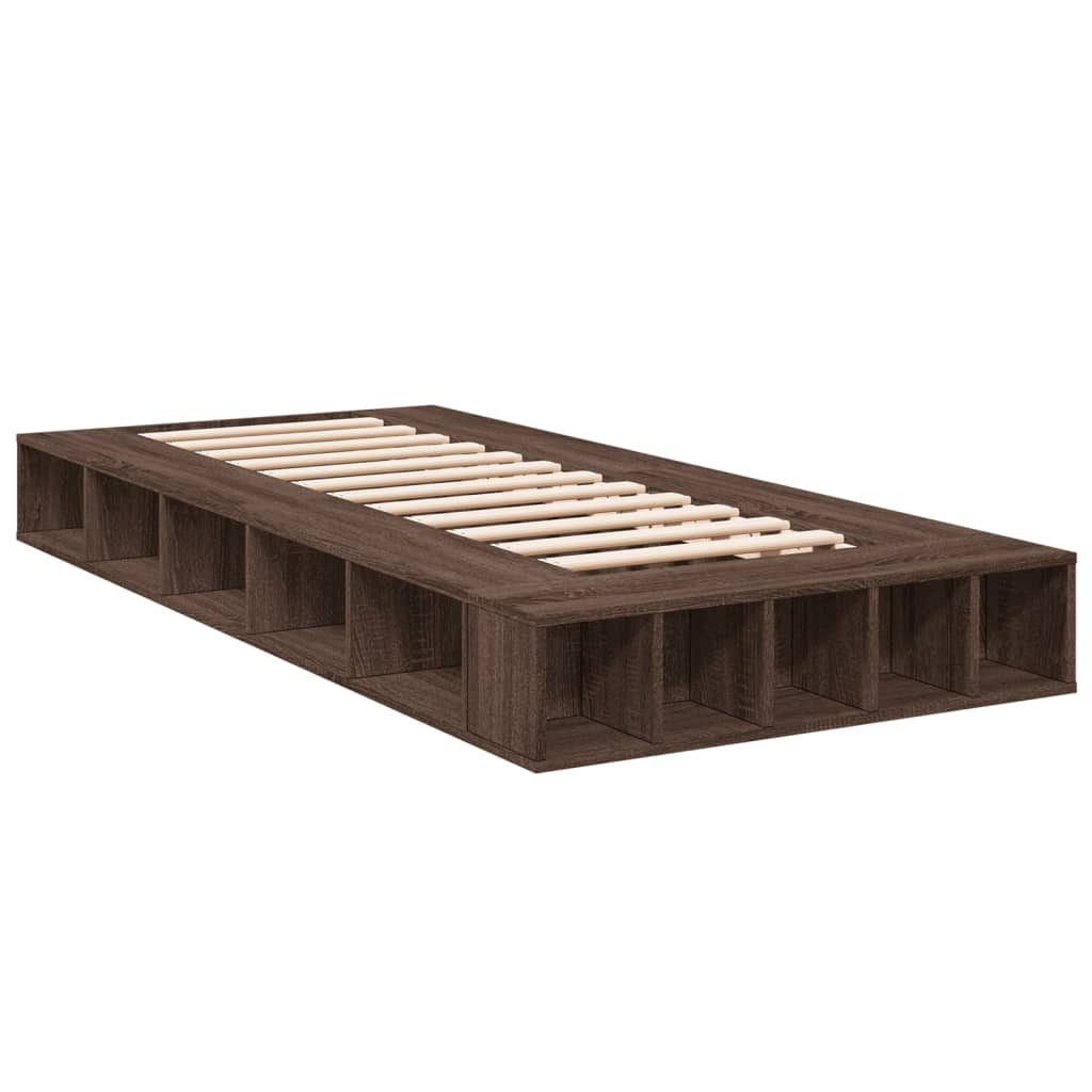 Cadre de lit sans matelas chêne marron 90x200 cm - XIOS