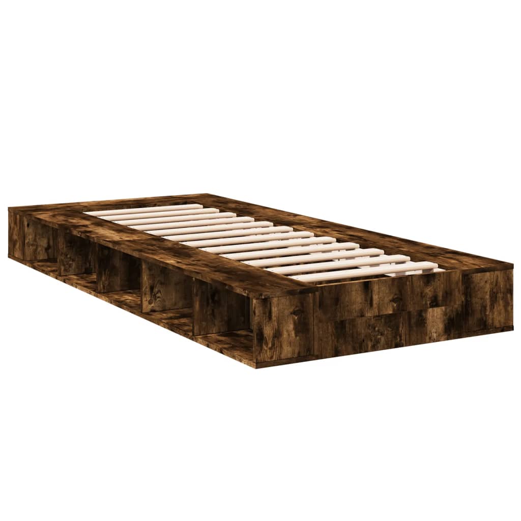 Cadre de lit sans matelas chêne fumé 90x190 cm - XIOS