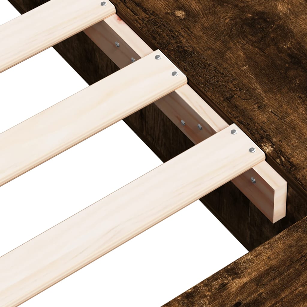 Cadre de lit sans matelas chêne fumé 90x190 cm - XIOS