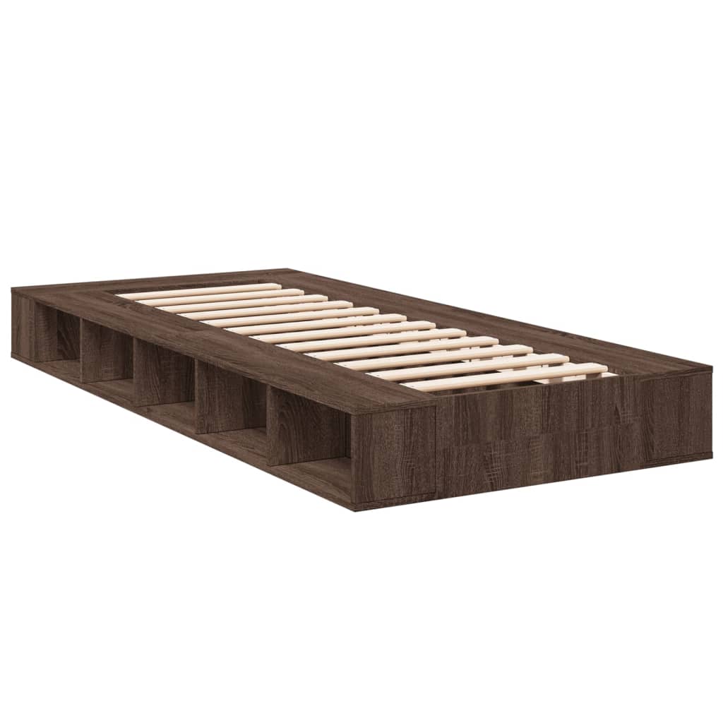 Cadre de lit sans matelas chêne marron 90x190 cm - XIOS