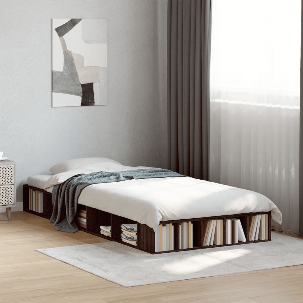 Cadre de lit sans matelas chêne marron 90x190 cm - XIOS