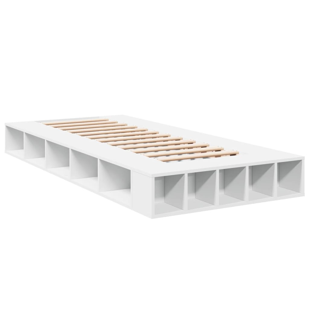 Cadre de lit sans matelas blanc 75x190 cm - XIOS