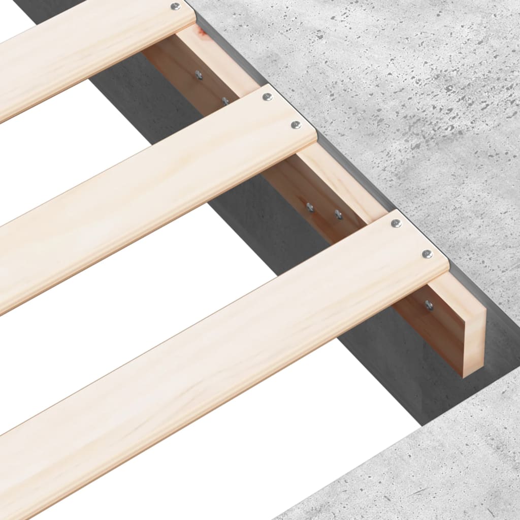 Cadre de lit sans matelas gris béton 75x190 cm - XIOS