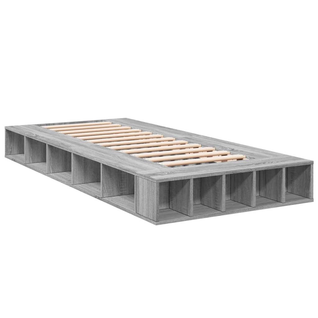 Cadre de lit sans matelas sonoma gris 75x190 cm - XIOS