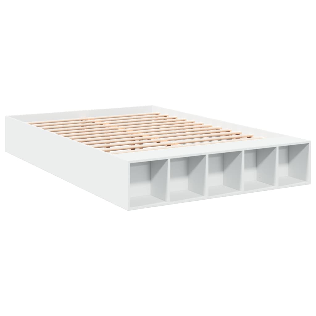 Cadre de lit sans matelas blanc 150x200 cm - XIOS