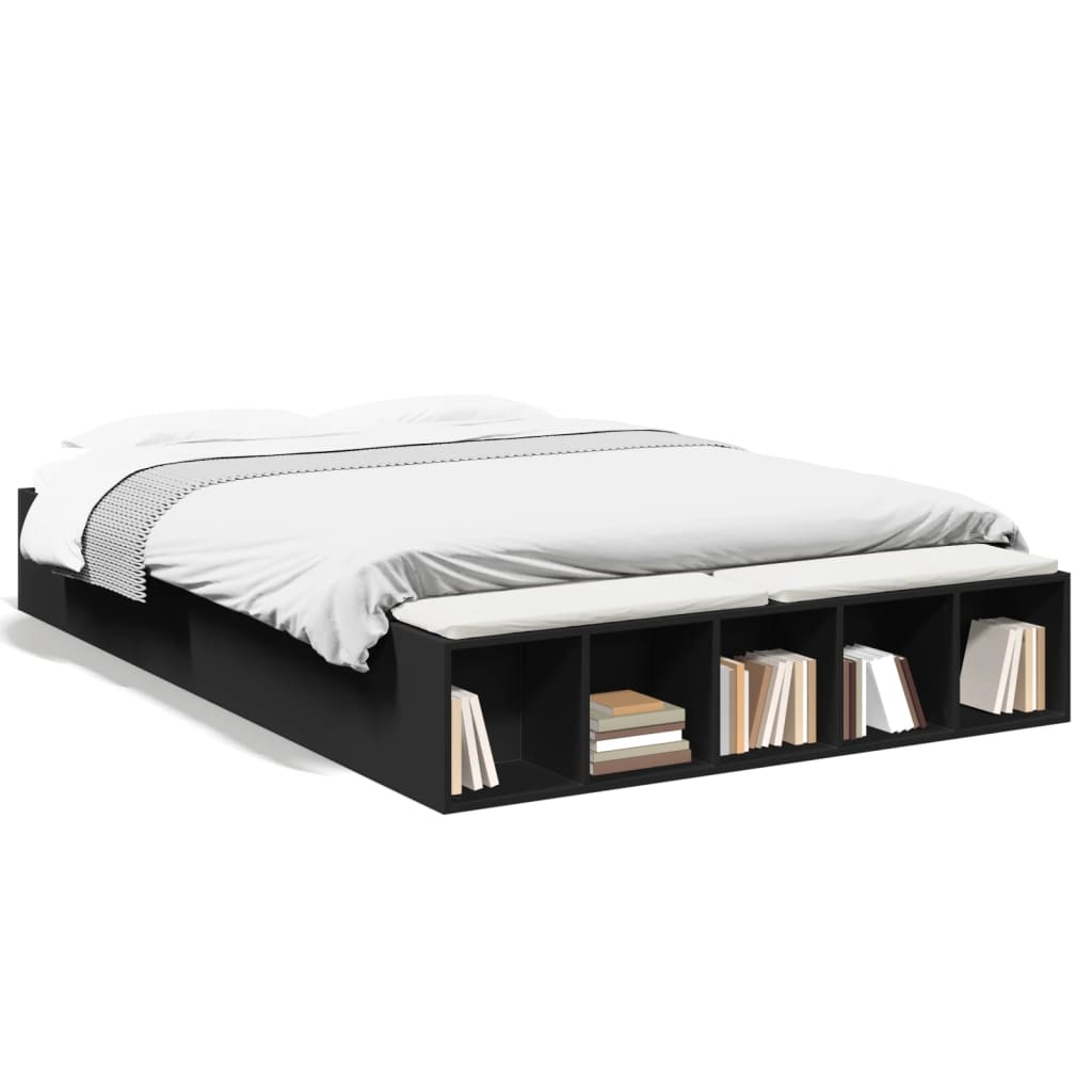 Cadre de lit sans matelas noir 150x200 cm - XIOS