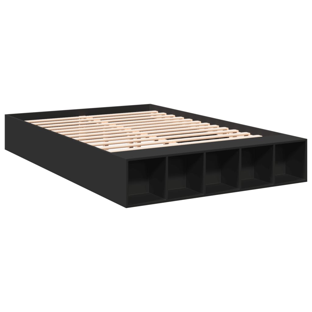 Cadre de lit sans matelas noir 150x200 cm - XIOS