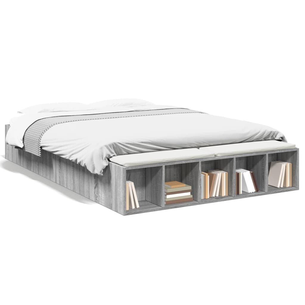 Cadre de lit sans matelas sonoma gris 150x200 cm - XIOS