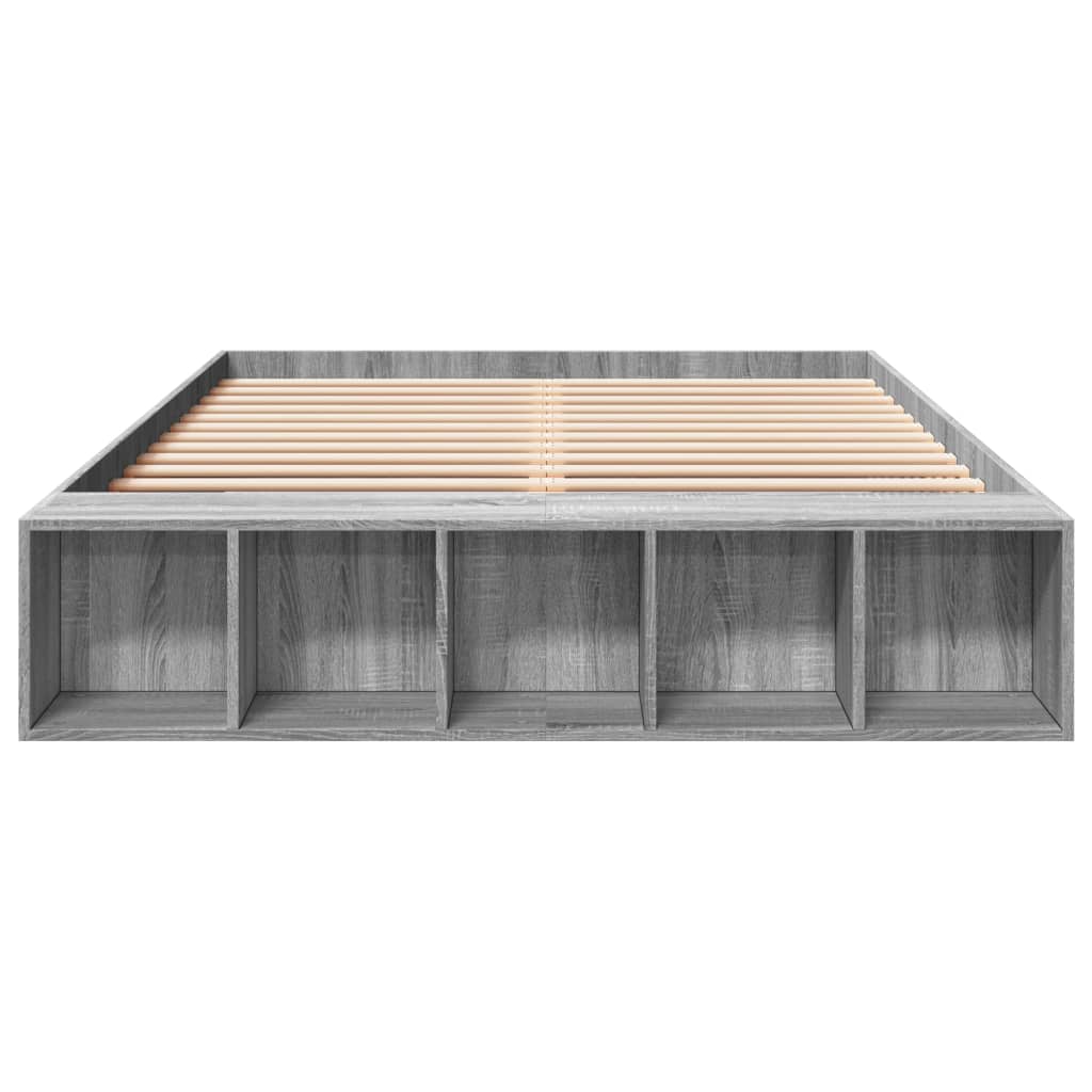 Cadre de lit sans matelas sonoma gris 150x200 cm - XIOS