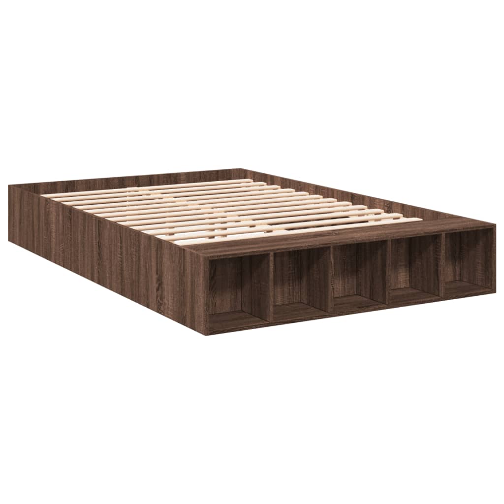 Cadre de lit sans matelas chêne marron 150x200 cm - XIOS