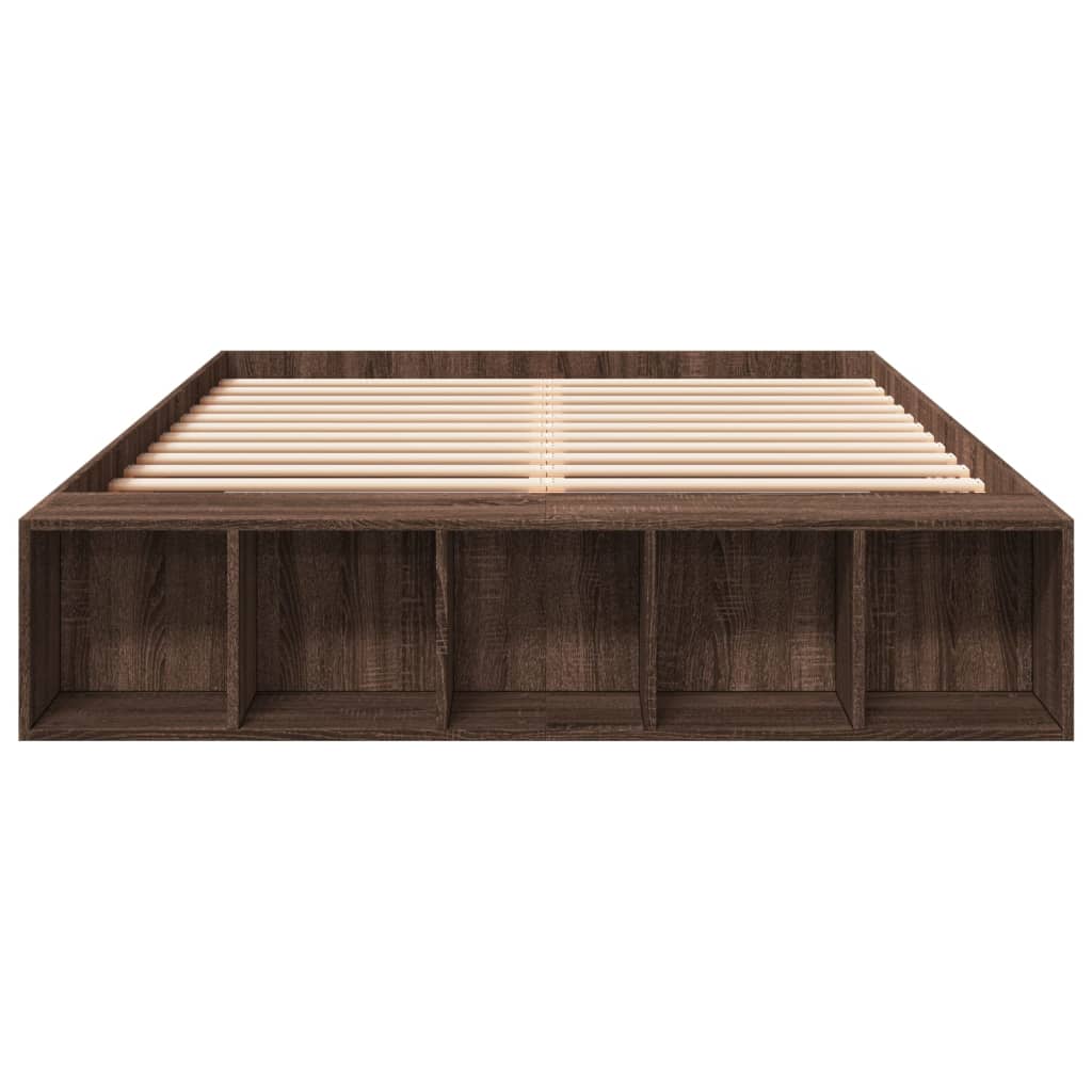 Cadre de lit sans matelas chêne marron 150x200 cm - XIOS