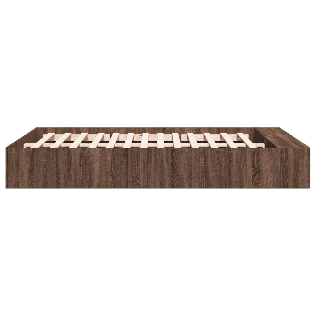 Cadre de lit sans matelas chêne marron 150x200 cm - XIOS
