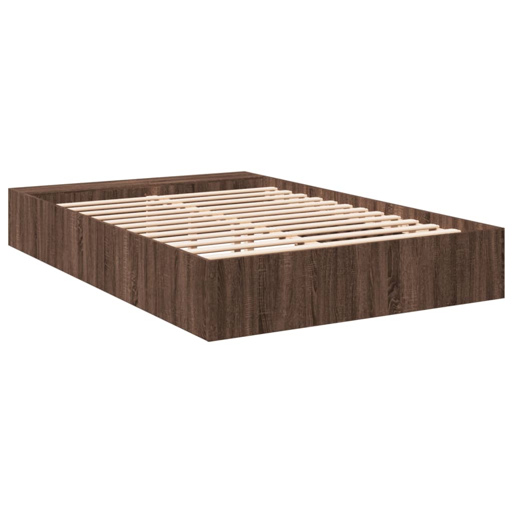 Cadre de lit sans matelas chêne marron 150x200 cm - XIOS