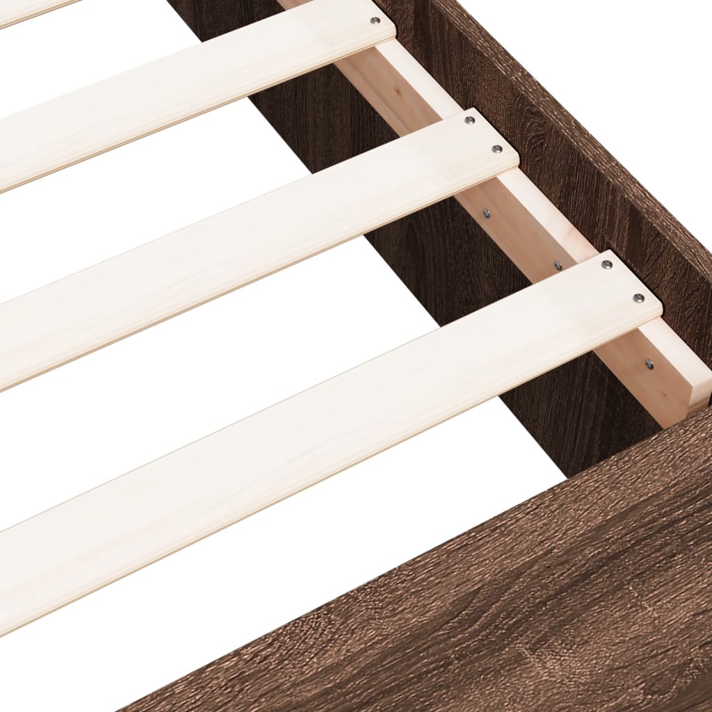 Cadre de lit sans matelas chêne marron 150x200 cm - XIOS