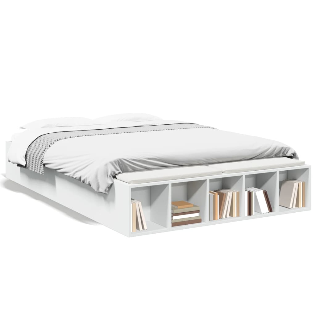 Cadre de lit sans matelas blanc 135x190 cm - XIOS