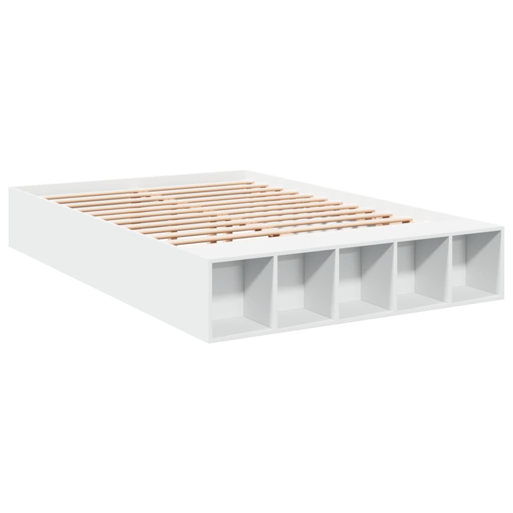 Cadre de lit sans matelas blanc 135x190 cm - XIOS
