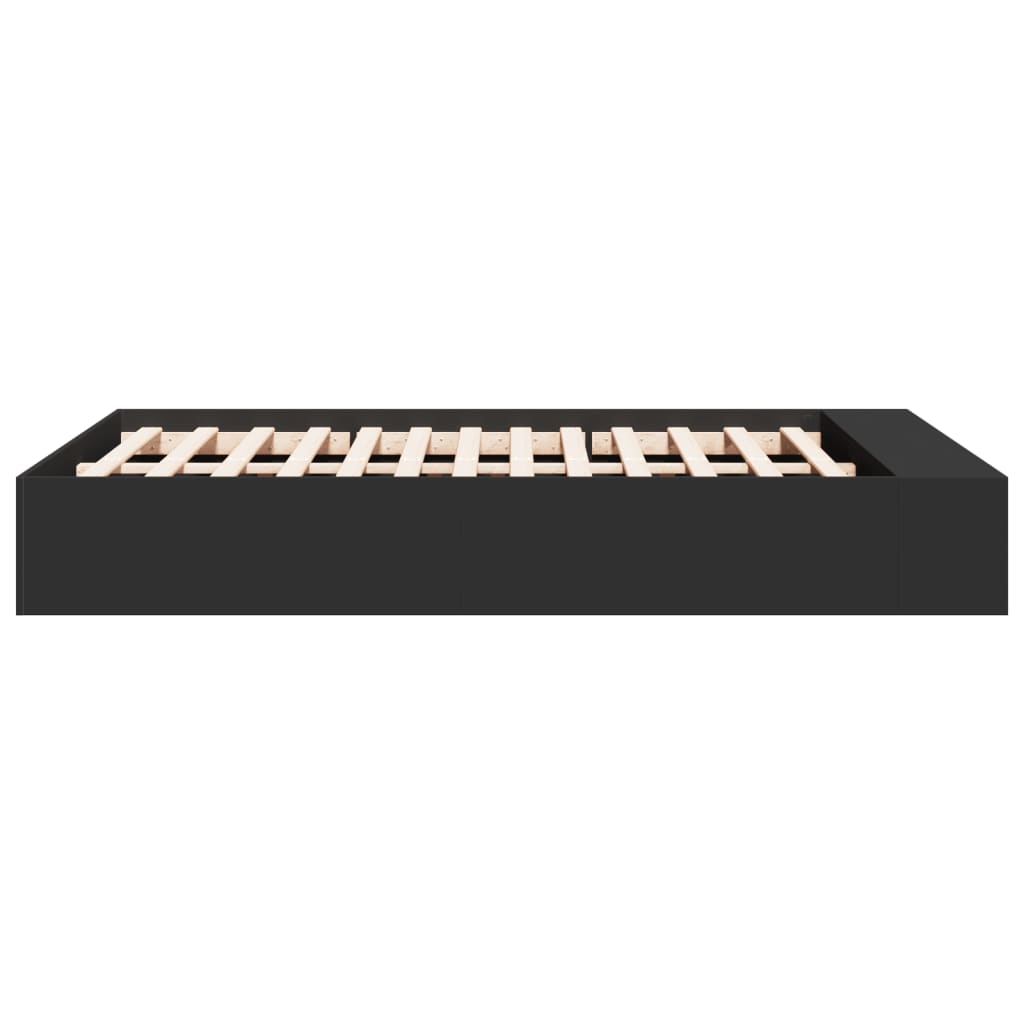 Cadre de lit sans matelas noir 135x190 cm - XIOS