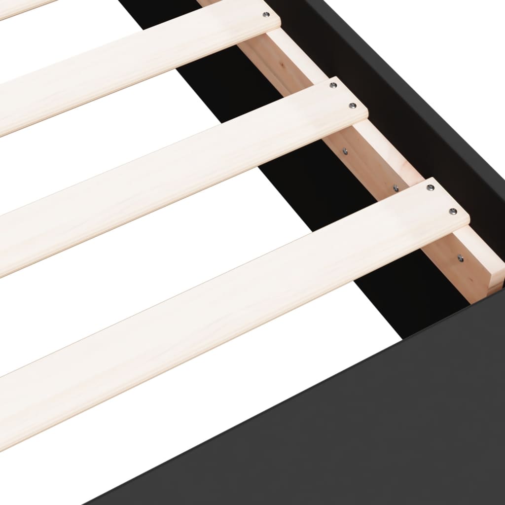 Cadre de lit sans matelas noir 135x190 cm - XIOS