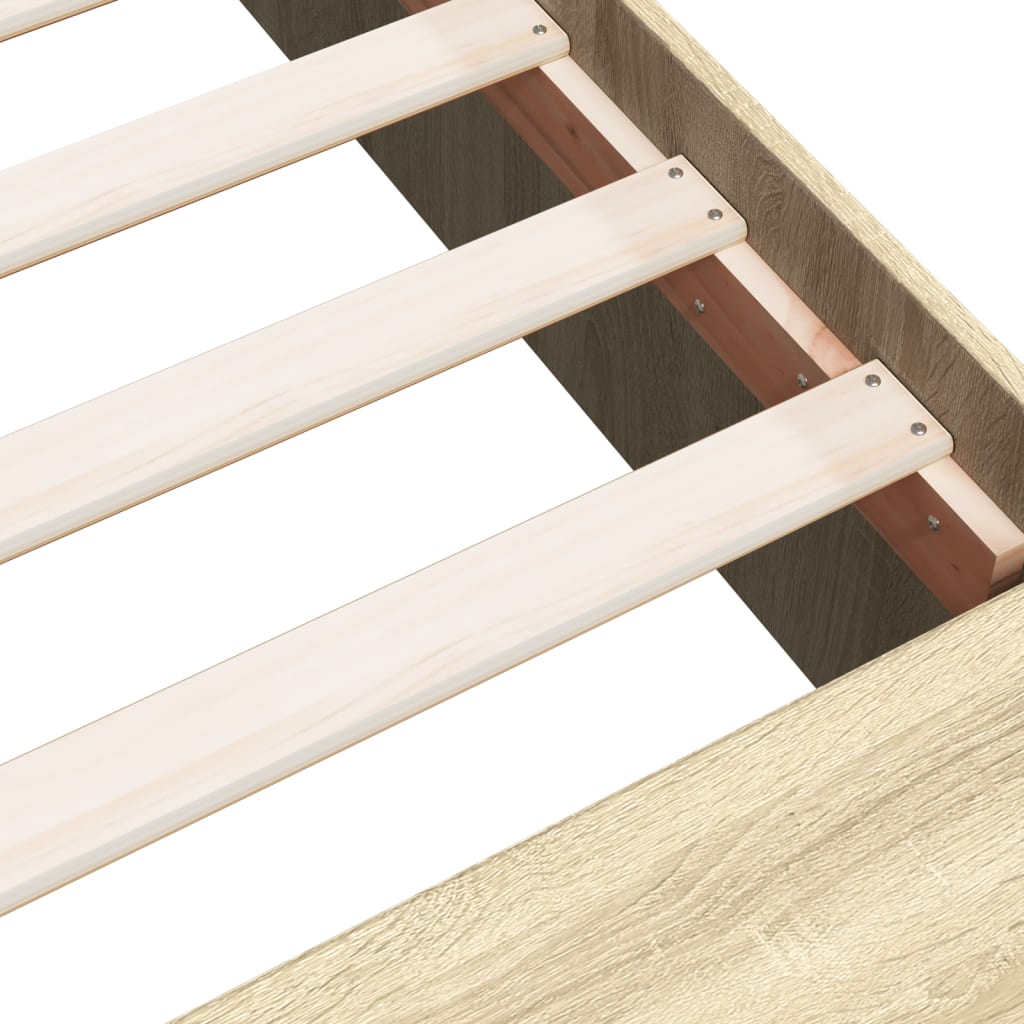 Cadre de lit sans matelas chêne sonoma 135x190 cm - XIOS