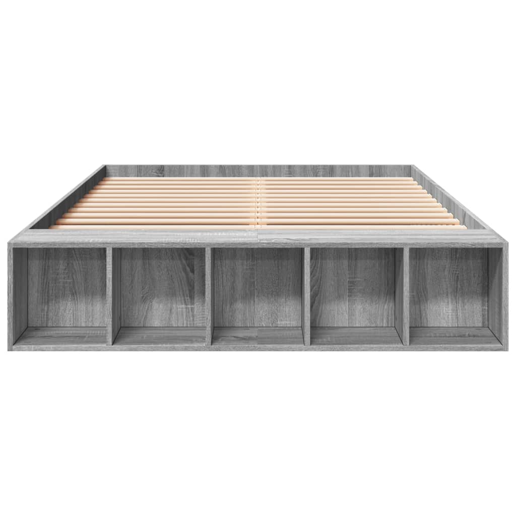 Cadre de lit sans matelas sonoma gris 135x190 cm - XIOS