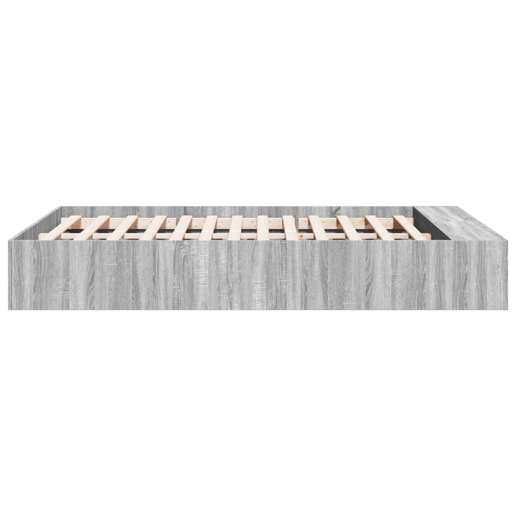 Cadre de lit sans matelas sonoma gris 135x190 cm - XIOS