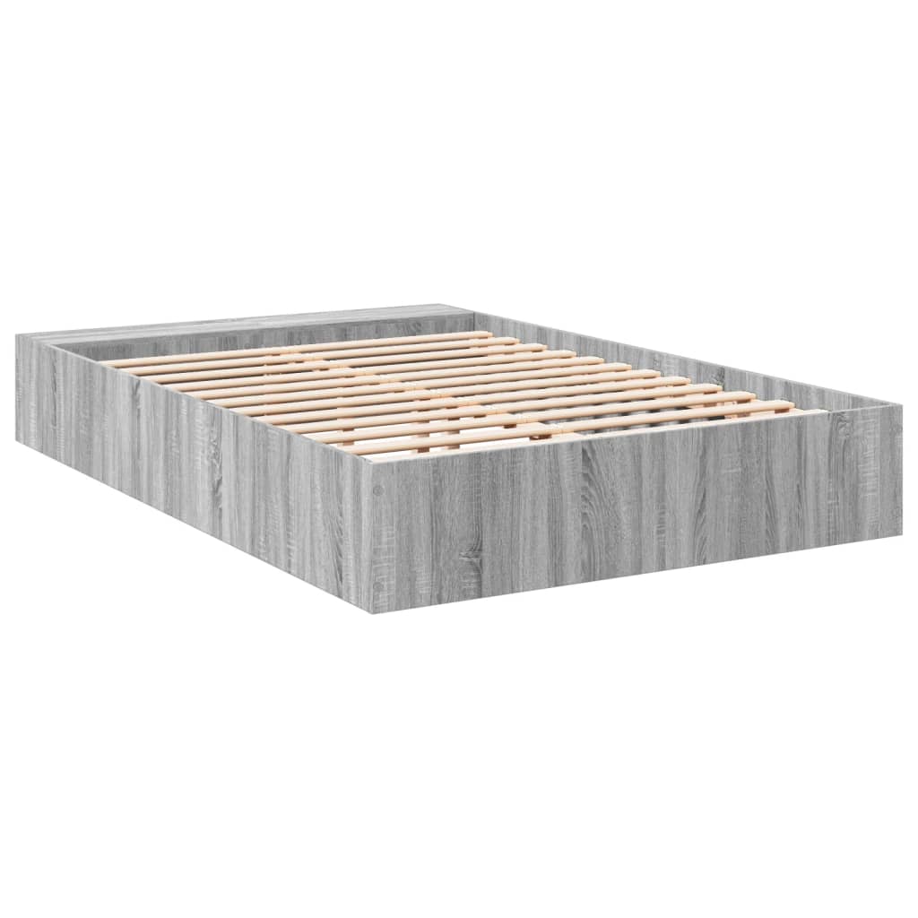 Cadre de lit sans matelas sonoma gris 135x190 cm - XIOS