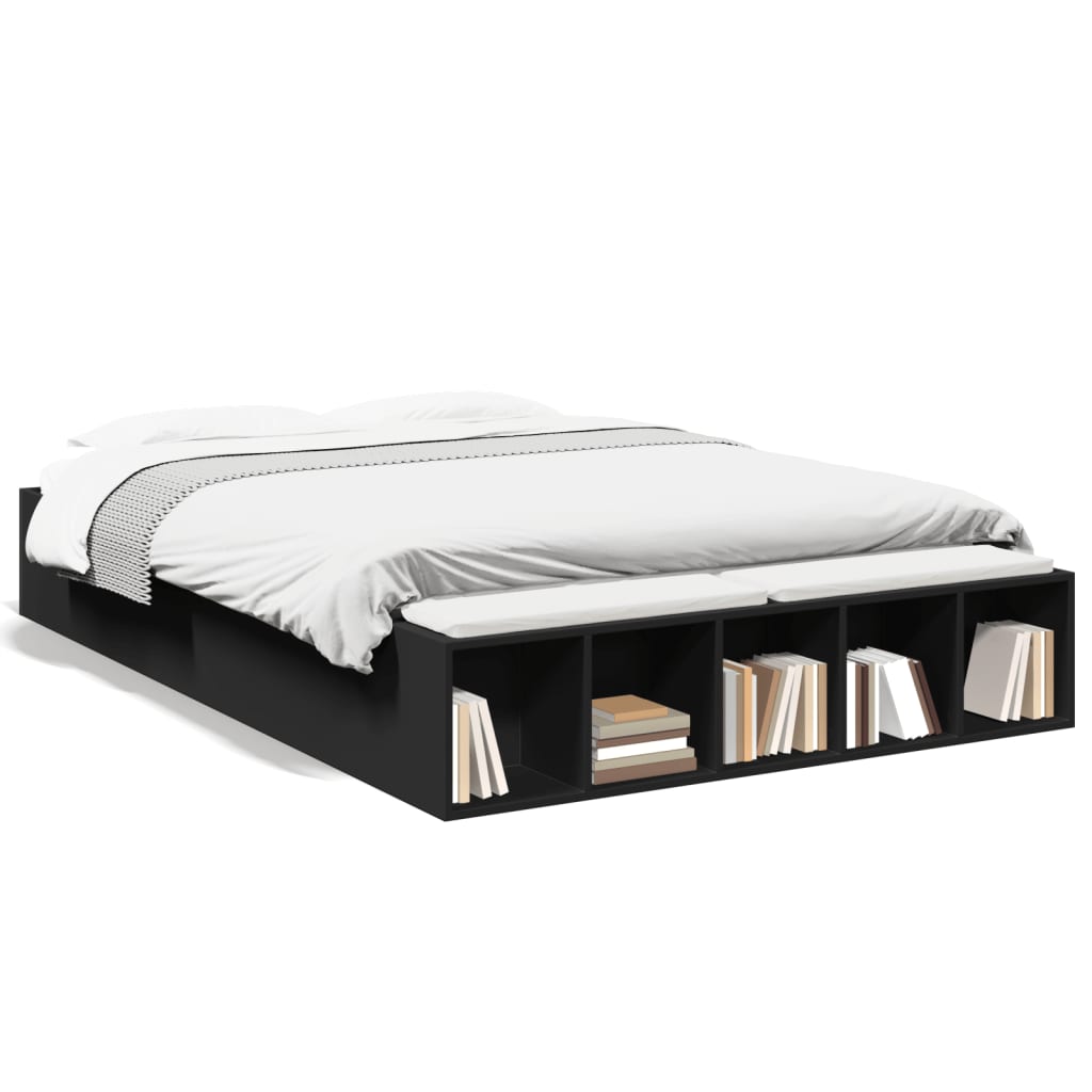 Cadre de lit sans matelas noir 120x190 cm - XIOS