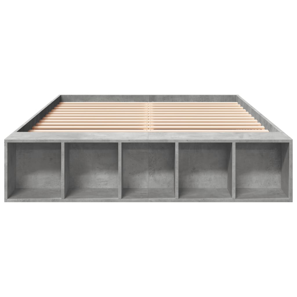 Cadre de lit sans matelas gris béton 120x190 cm - XIOS