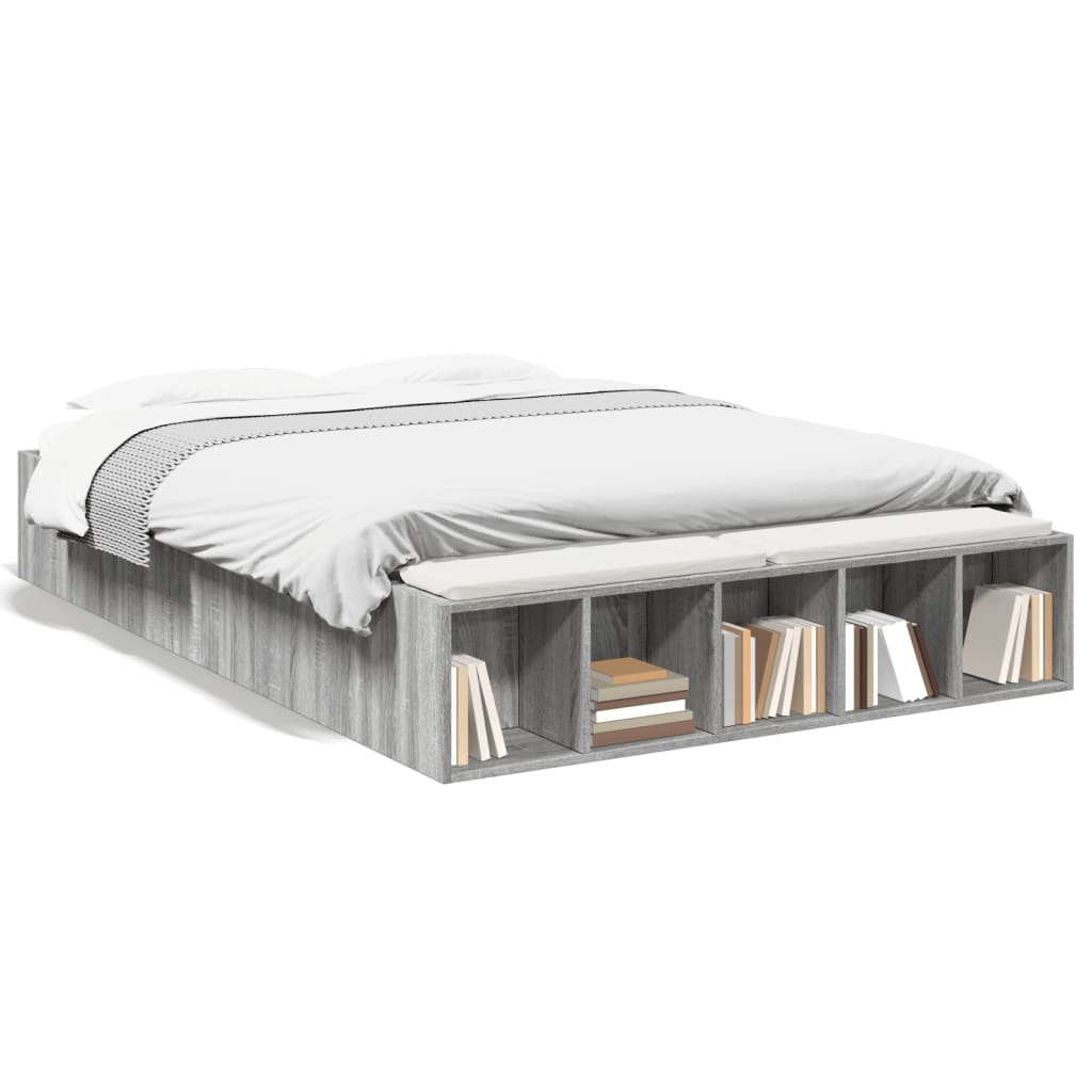 Cadre de lit sans matelas sonoma gris 120x190 cm - XIOS
