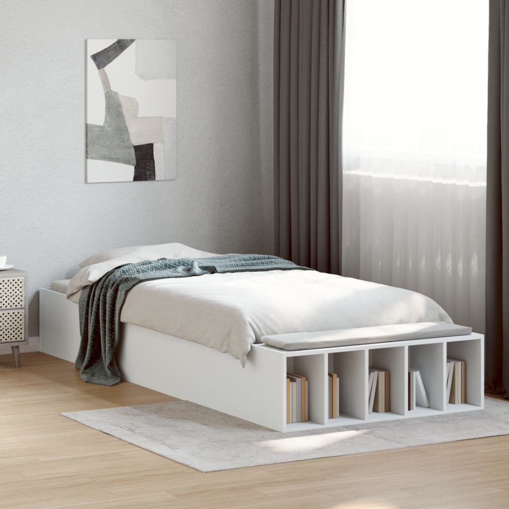 Cadre de lit sans matelas blanc 100x200 cm - XIOS