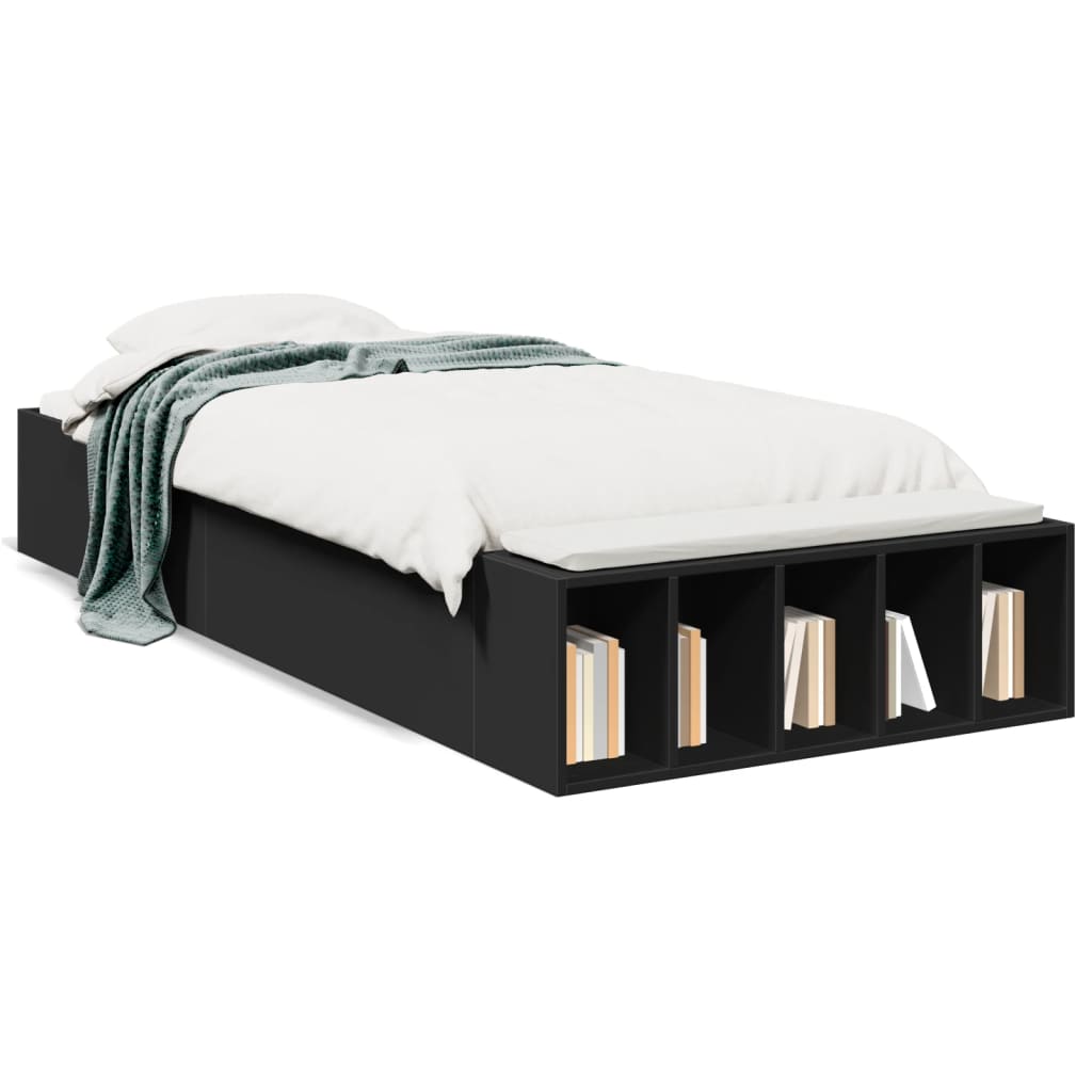 Cadre de lit sans matelas noir 100x200 cm - XIOS