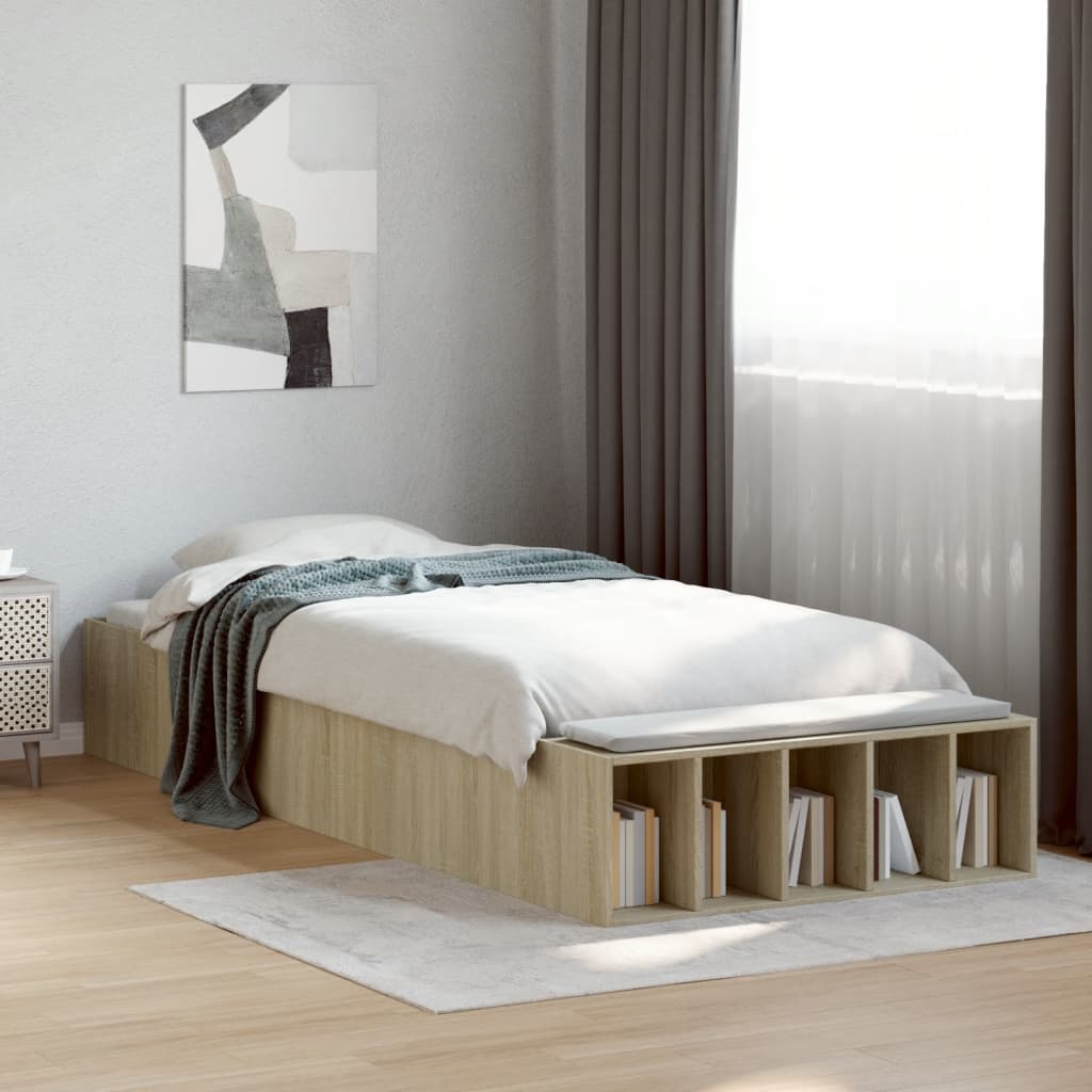 Cadre de lit sans matelas chêne sonoma 100x200 cm - XIOS