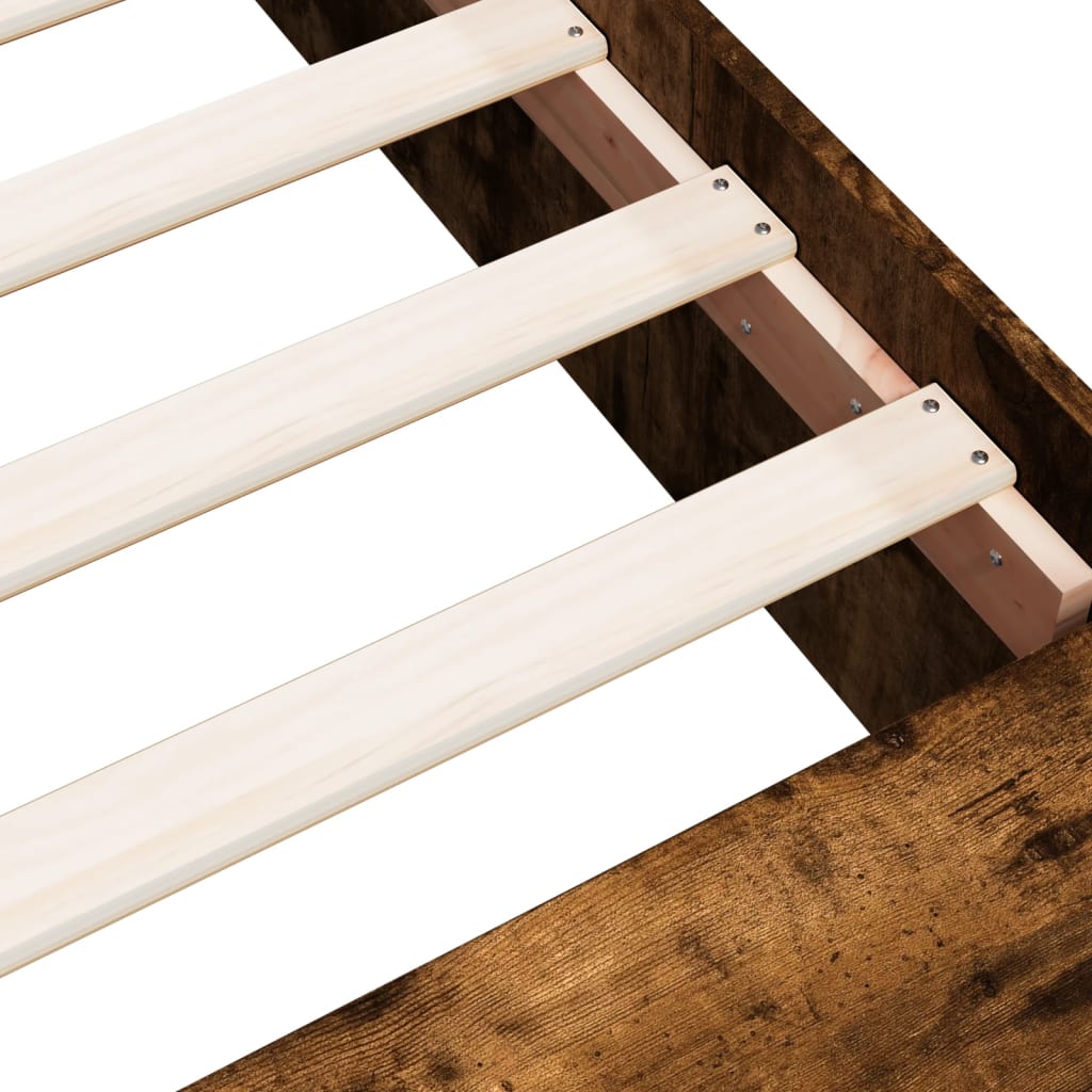 Cadre de lit sans matelas chêne fumé 100x200 cm - XIOS