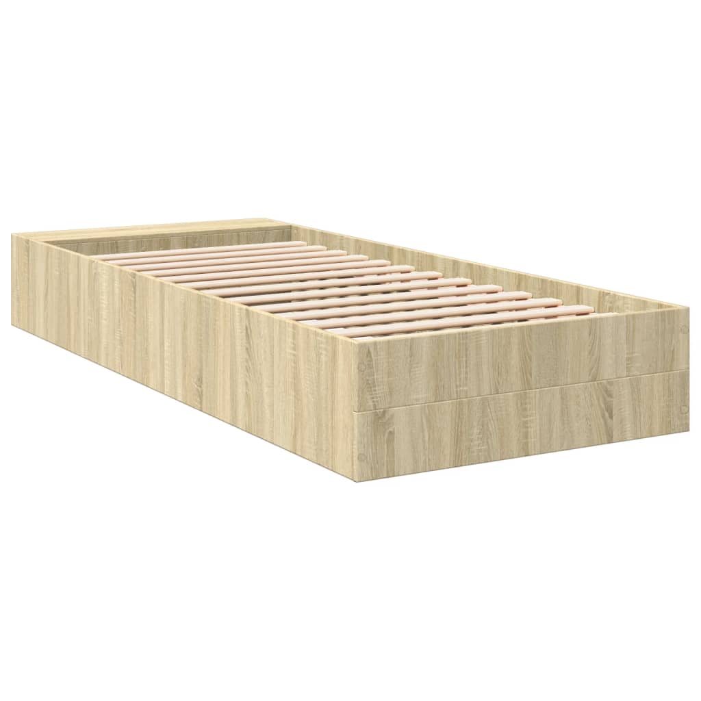 Cadre de lit sans matelas chêne sonoma 90x200 cm - XIOS