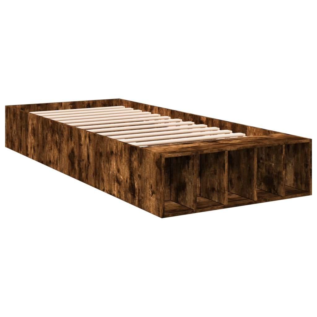 Cadre de lit sans matelas chêne fumé 90x200 cm - XIOS