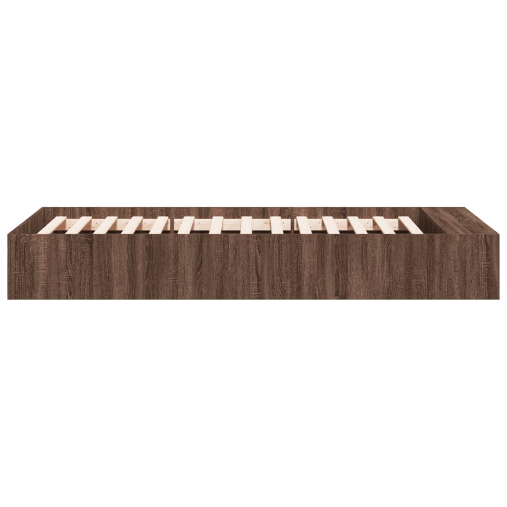 Cadre de lit sans matelas chêne marron 90x200 cm - XIOS