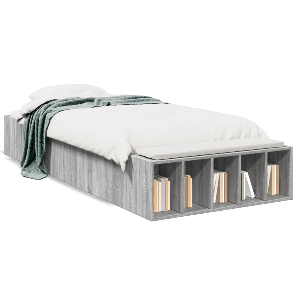 Cadre de lit sans matelas sonoma gris 90x190 cm - XIOS