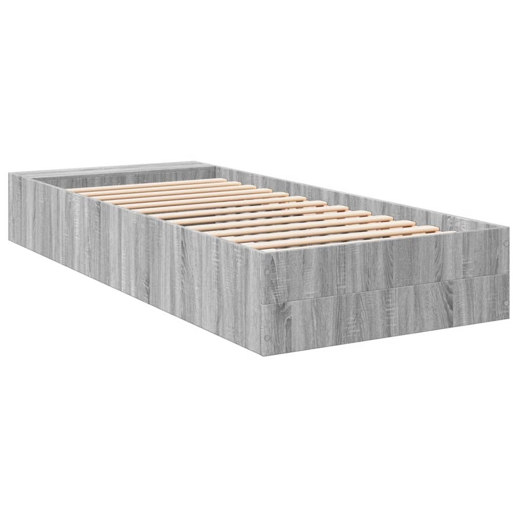 Cadre de lit sans matelas sonoma gris 90x190 cm - XIOS