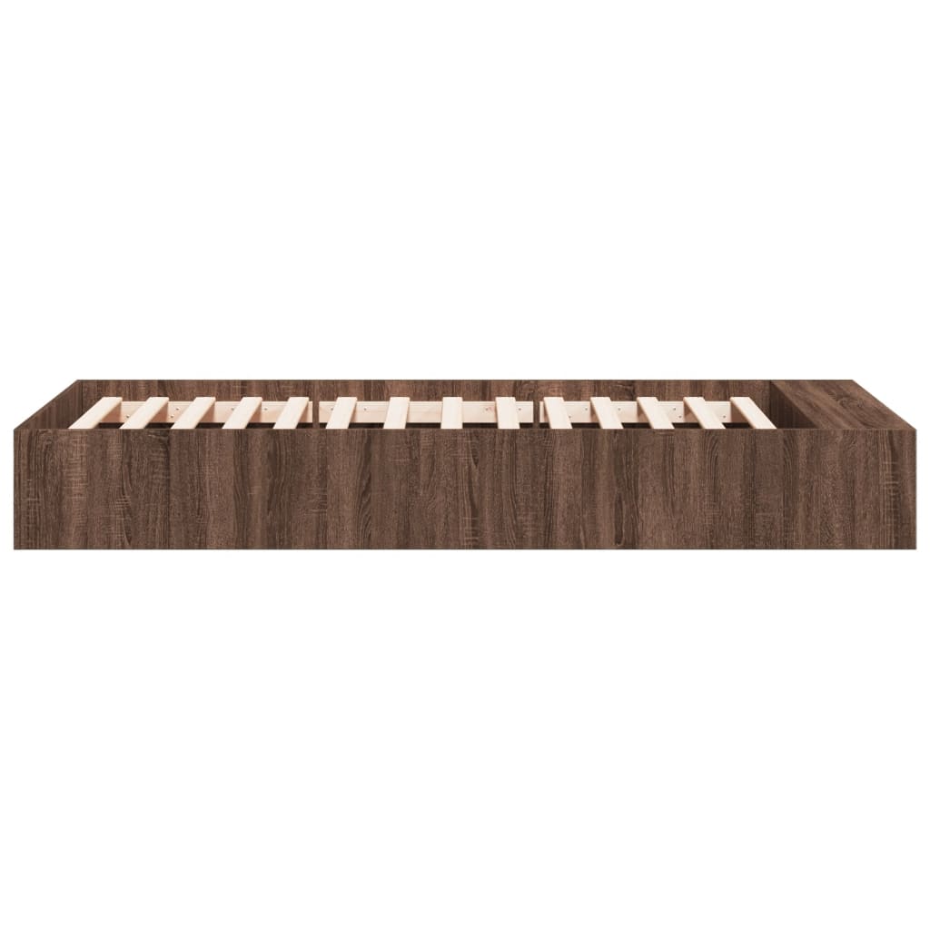 Cadre de lit sans matelas chêne marron 90x190 cm - XIOS