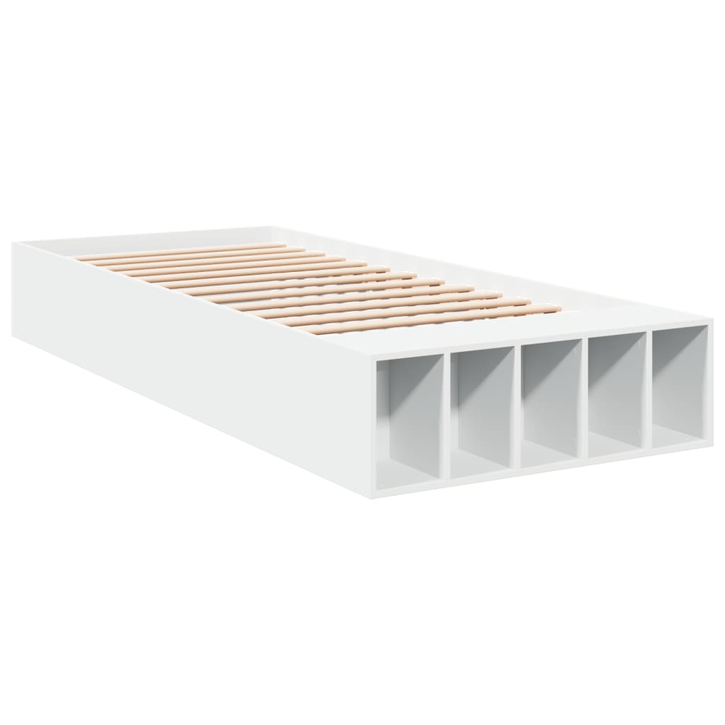 Cadre de lit sans matelas blanc 75x190 cm - XIOS