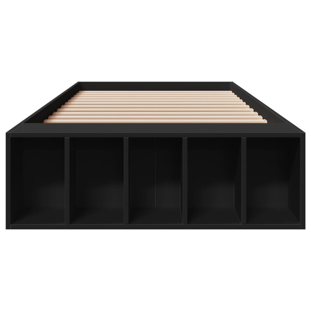 Cadre de lit sans matelas noir 75x190 cm - XIOS