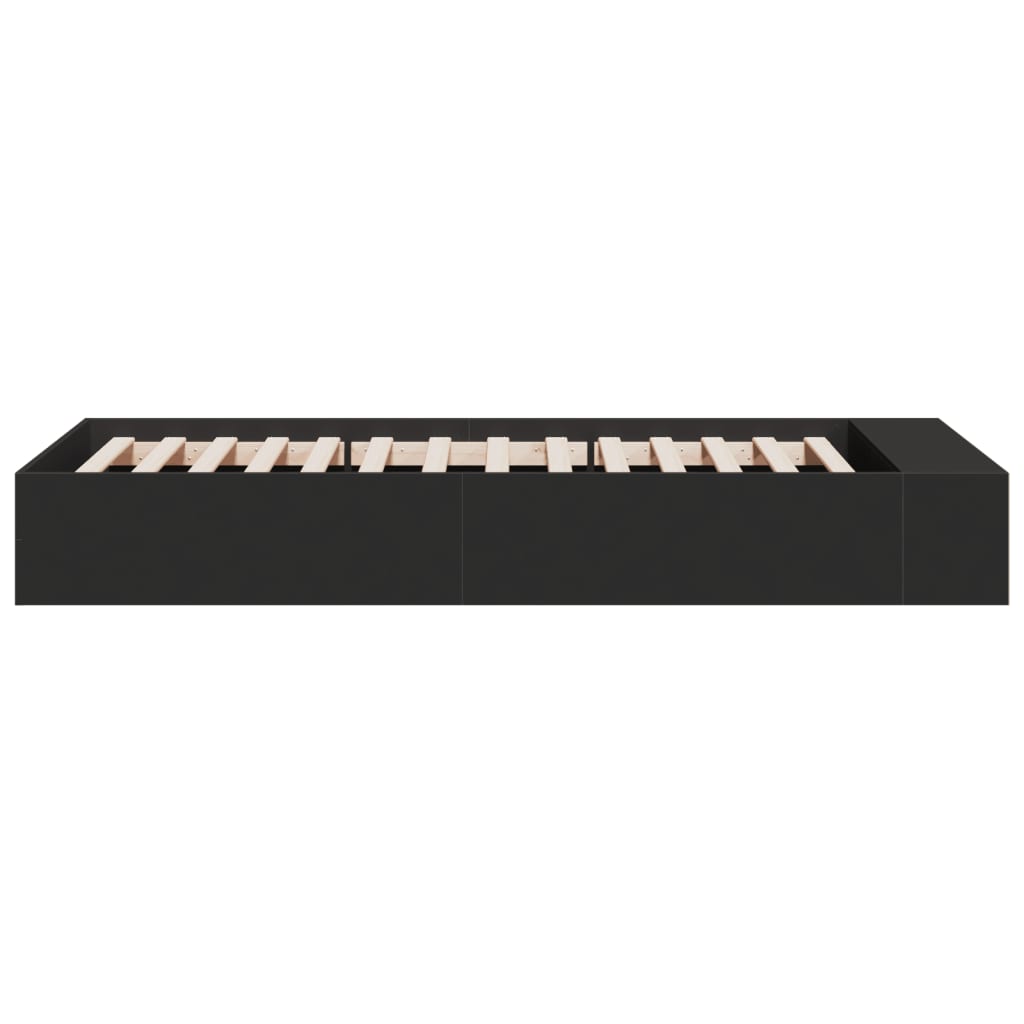 Cadre de lit sans matelas noir 75x190 cm - XIOS