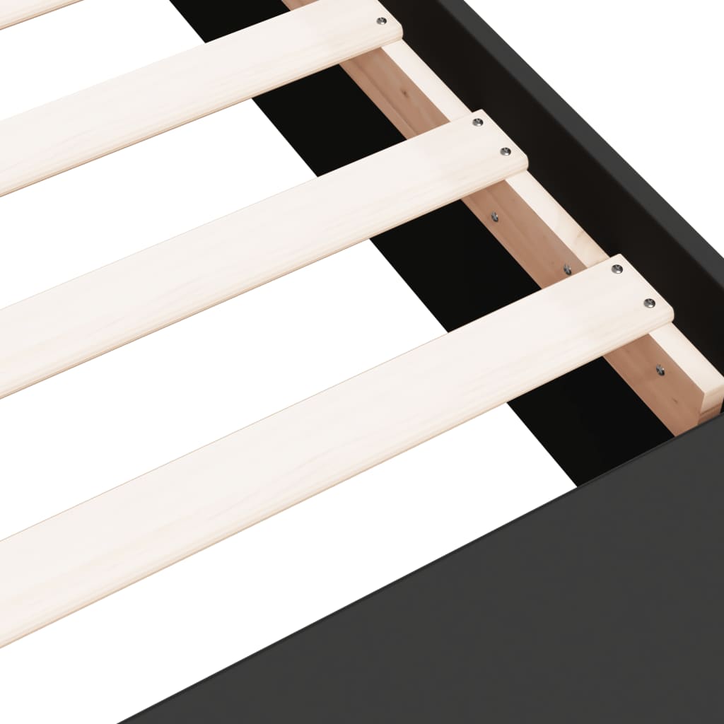 Cadre de lit sans matelas noir 75x190 cm - XIOS