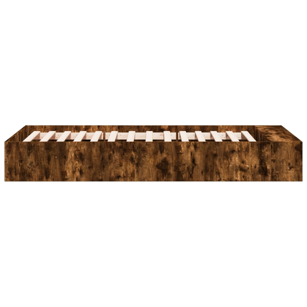 Cadre de lit sans matelas chêne fumé 75x190 cm - XIOS