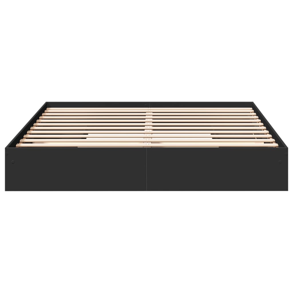 Cadre de lit avec tiroirs sans matelas noir 200x200 cm - XIOS