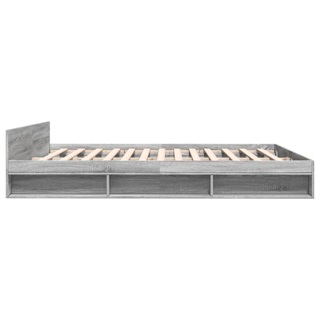 Cadre de lit avec tiroirs sans matelas sonoma gris 180x200 cm - XIOS